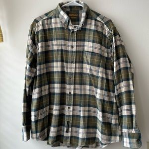 Barbour tartans 100% cotton green plaid shirt